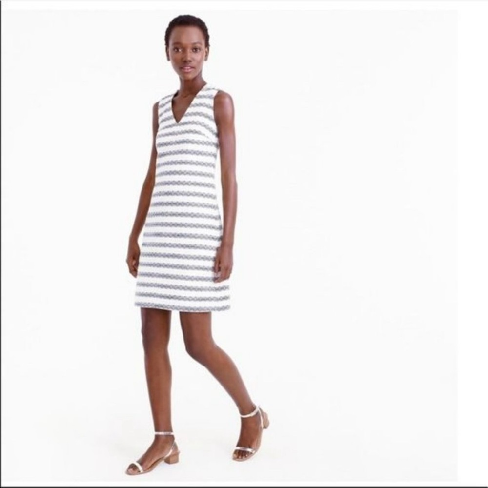 J.Crew Striped Tweed Dress, Size 0